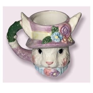 Avon Gift Collection Easter Bunny Mug 1999 Vintage Ceramic Pastel Colors